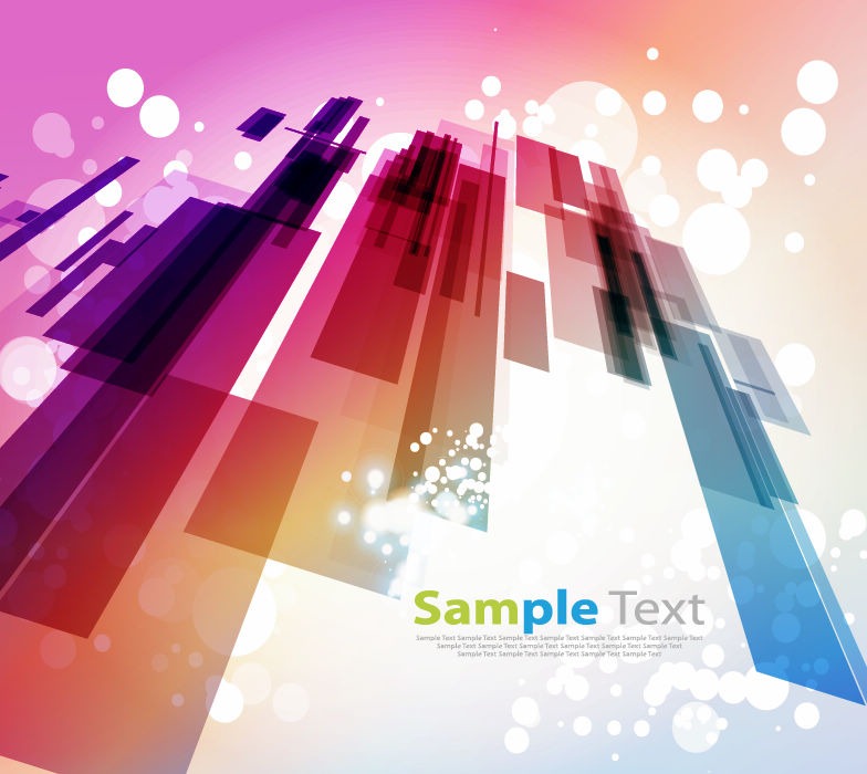 Abstract Design with Bokeh Light Background Vector