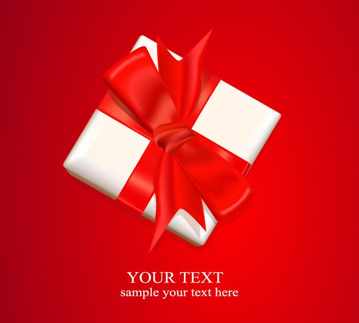 Gift Top View Vector Background