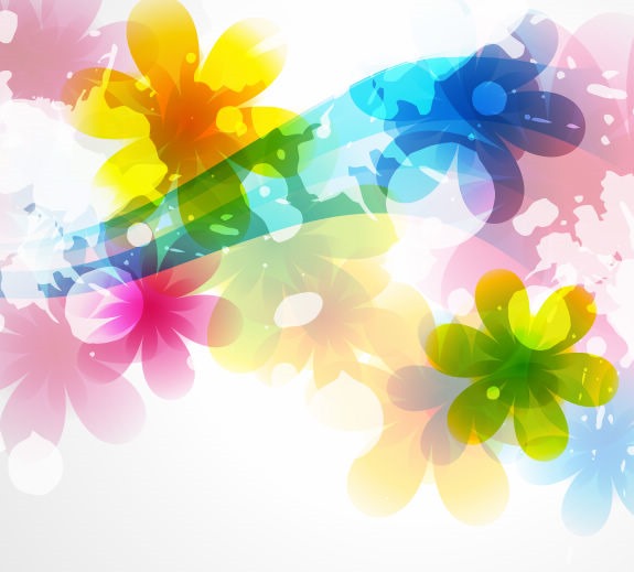 Vector of Abstract Colorful Flower Background