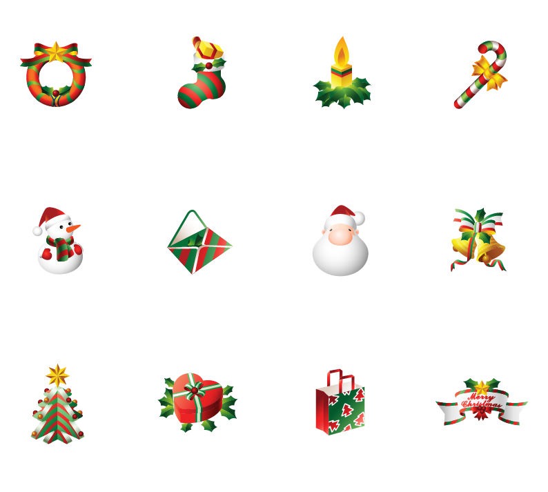 Vector Set of Christmas Icons