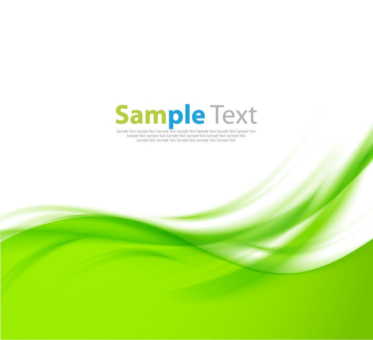 Green Vector Waves Abstract Background