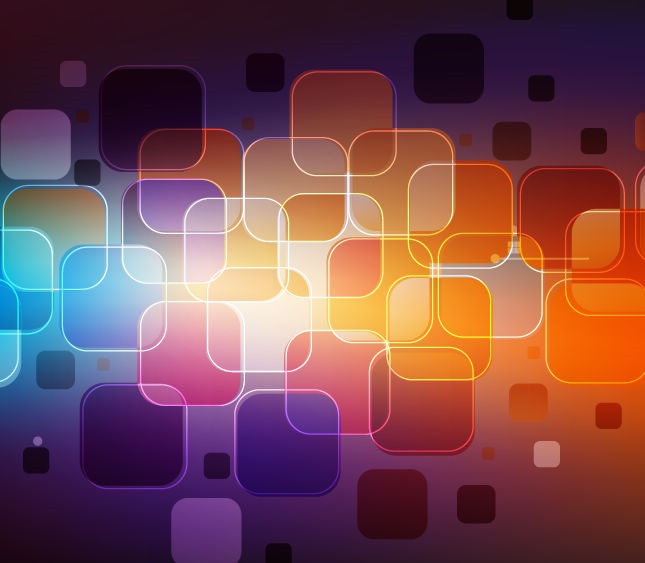 Abstract Rounded Rectangles Vector Graphic
