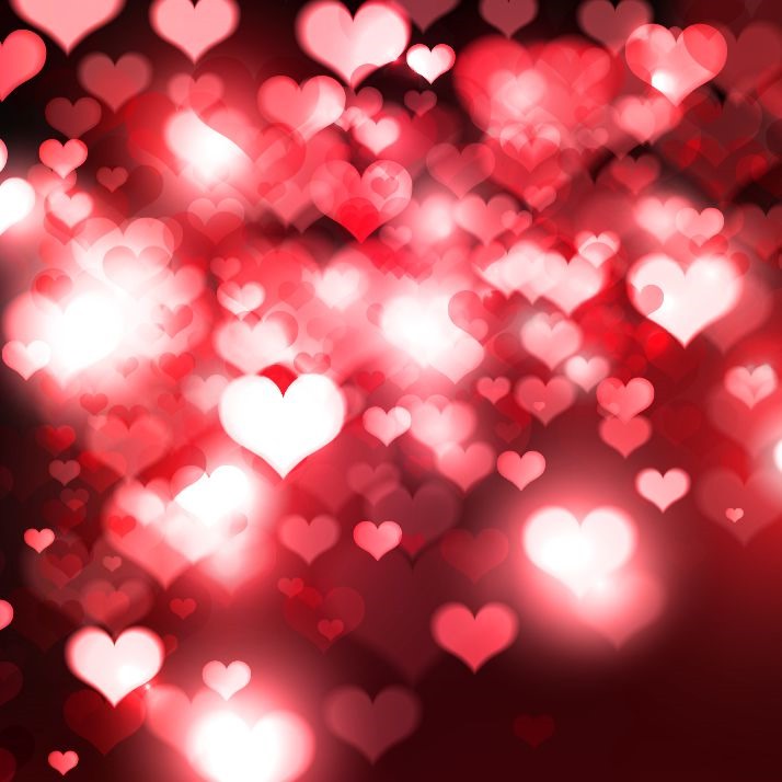 Hearts Bokeh Light Valentine's Day Background