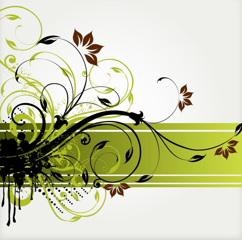 Floral Swirl Vector Background