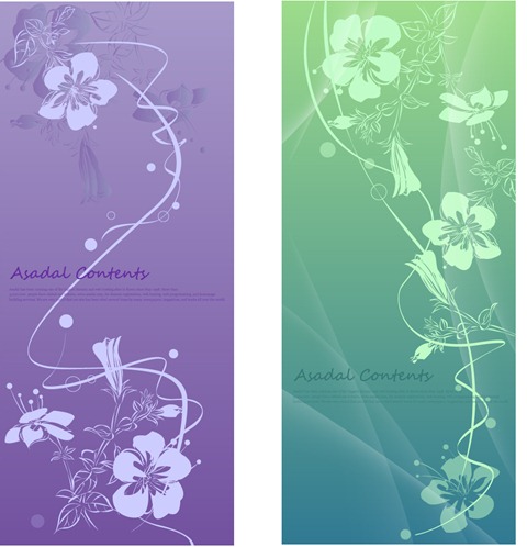 Vector fantasy flowers hand-painted