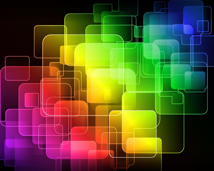Abstract Colorful Squares Editable Vector Graphic
