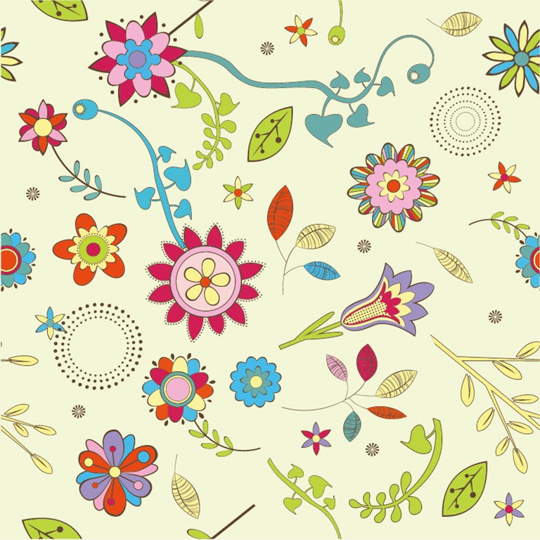Abstract Flower Pattern Background Vector Graphic