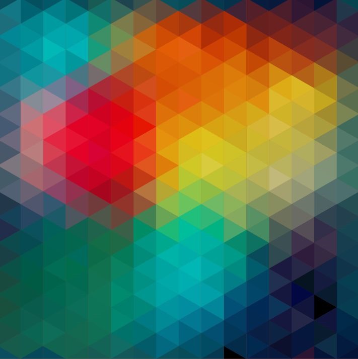Abstract Geometric Background with Colorful Triangular Vector Illustration