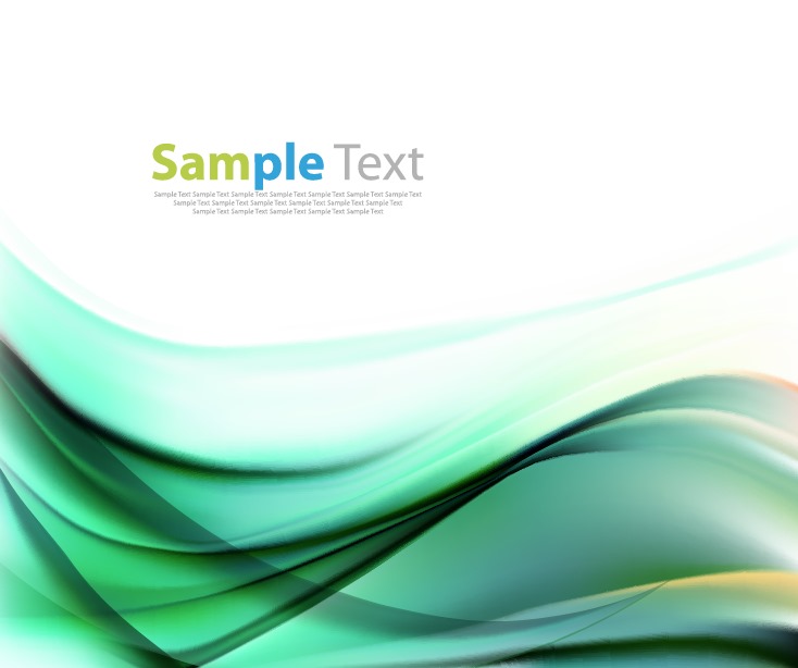 Vector Illustration of Abstract Green Waves Background