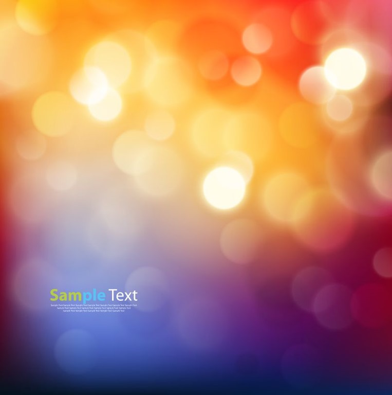 Colorful Background with Defocused Lights Vector Illustration