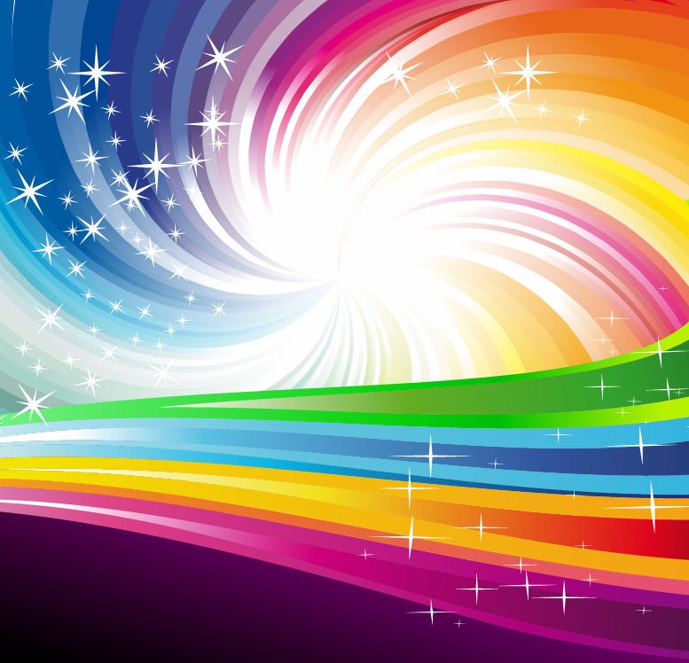 Vector Rainbow Colorful Background
