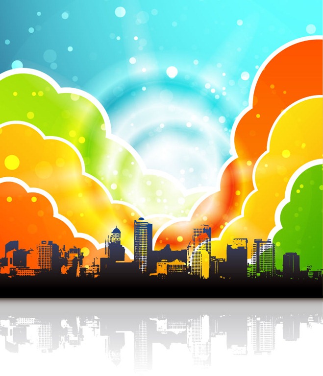 Urban Rainbow Vector Illustration