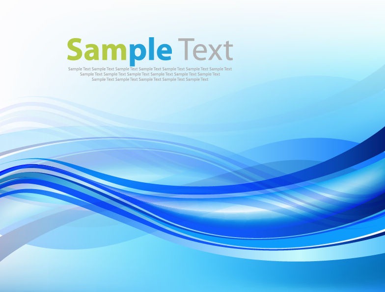 Abstract Blue Waves Vector Background