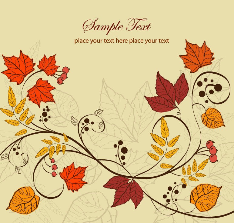 Autumn Leaves Background Vector Illustration