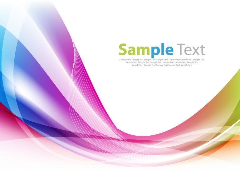 Colorful Abstract Design Wave Background Vector Illustration