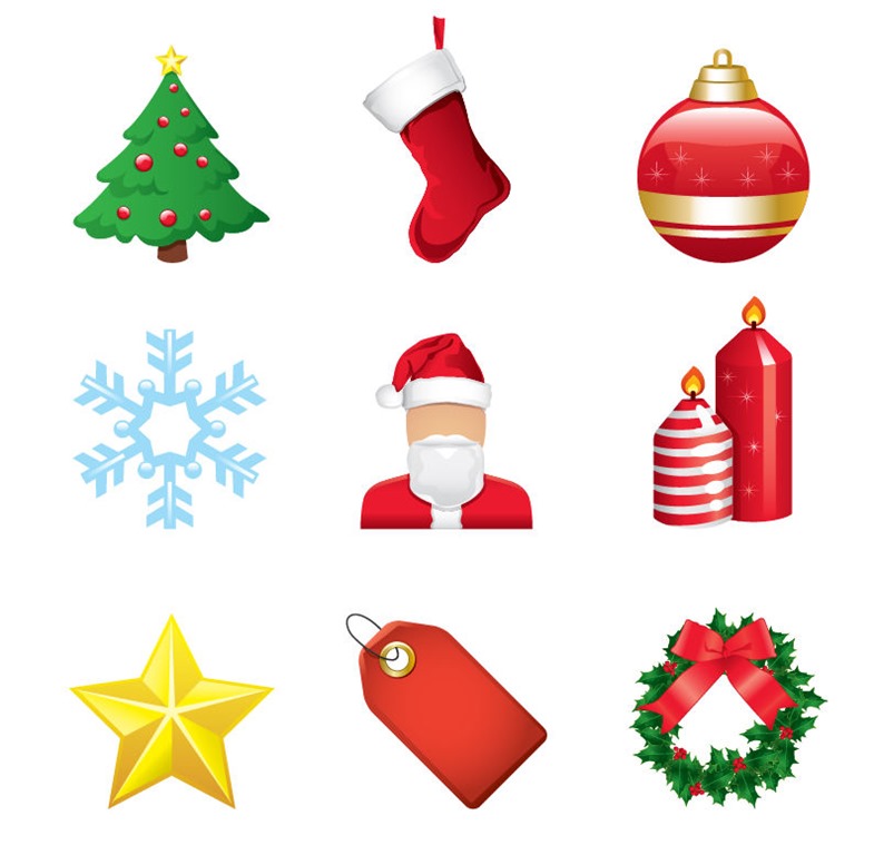 Christmas Elements Icon Set
