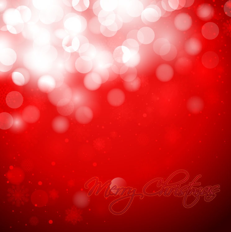 Christmas Snowflakes Red Background Vector Graphic