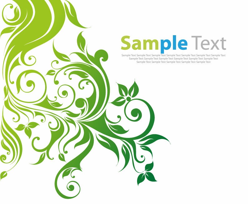 Swirl Floral Vector Background