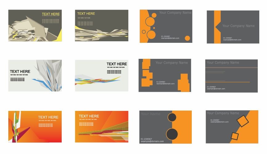 Set of Business Cards Vector