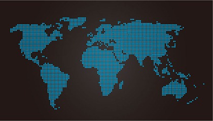 World Map Dot Vector