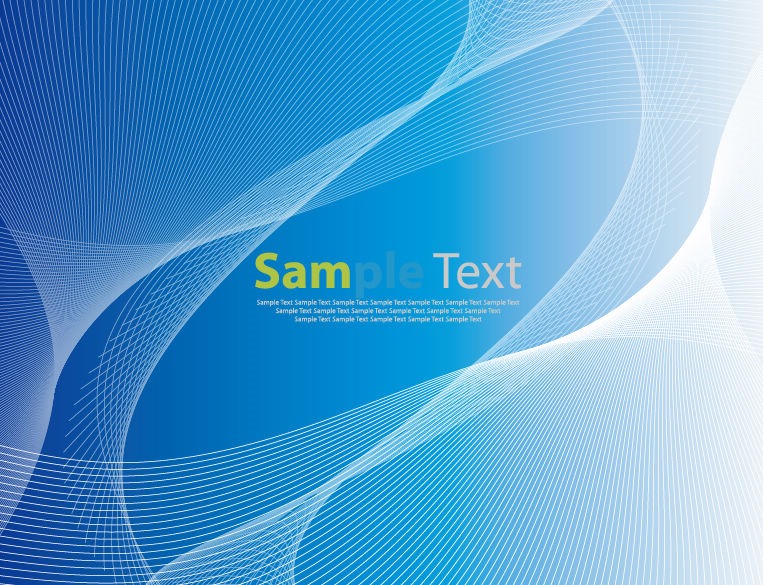 Abstract Blue Background with Wave Vector Graphic