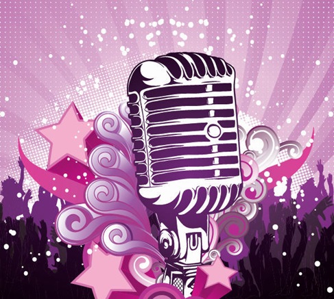Free Music Poster Background Vector Illustration