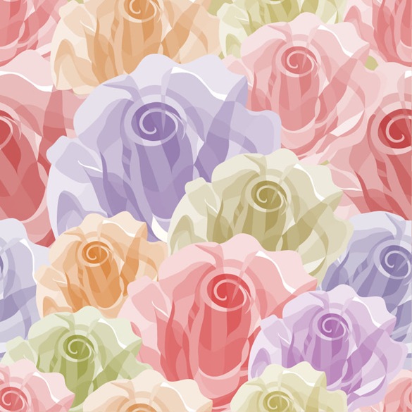 Free Seamless Flower Vector Background