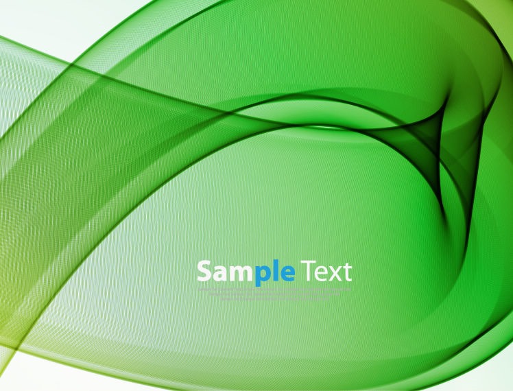 Abstract Green Waves Background Vector Illustration