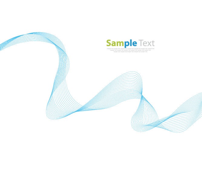Vector Abstract Background with Blue Wave