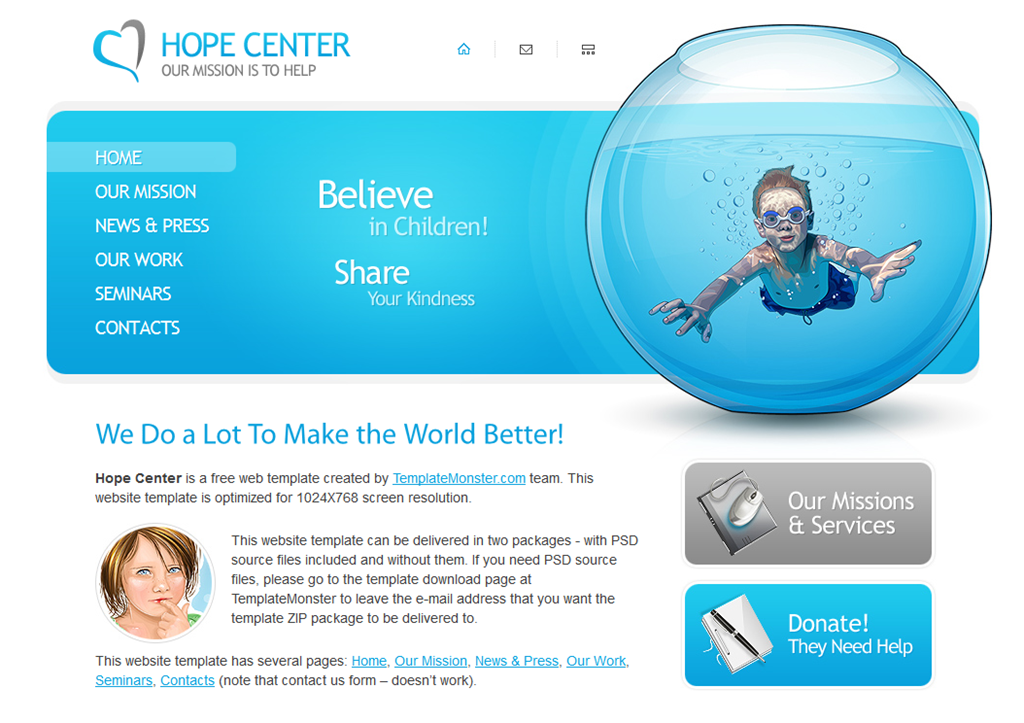 Free Charity Website Template HTML5