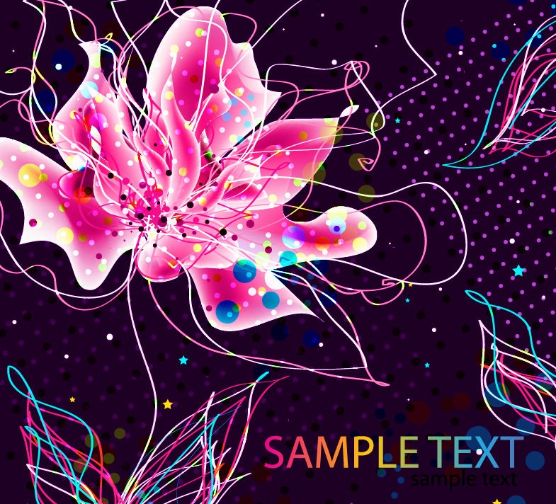 Abstract Colorful Floral Background