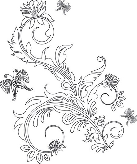 5 Floral Ornaments Vector Pack