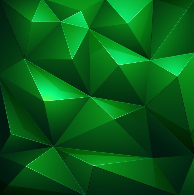 Abstract Green Triangle Background Vector Illustration