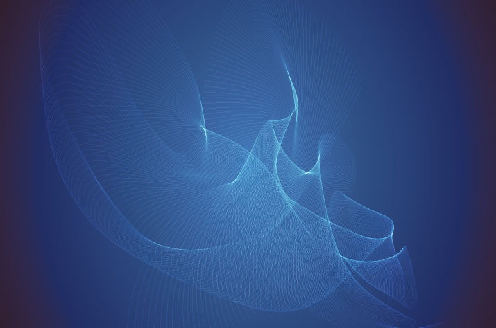 Abstract Blue Wave Vector Illustration