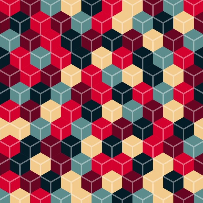 Abstract Cubes Vector Background