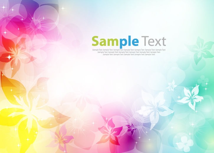 Colorfully Abstract Flower Design Background Vector Illustration