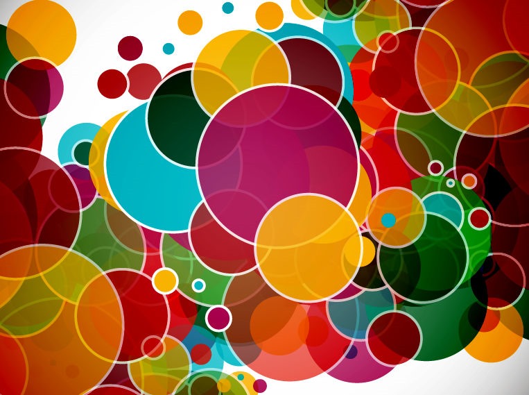 Colorful Circles Abstract Vector Background