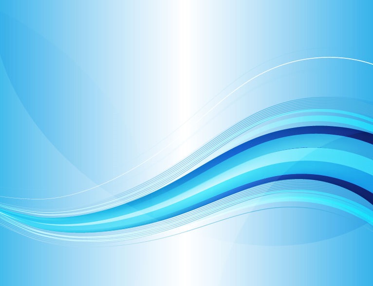 Abstract Blue Waves Vector Template Background