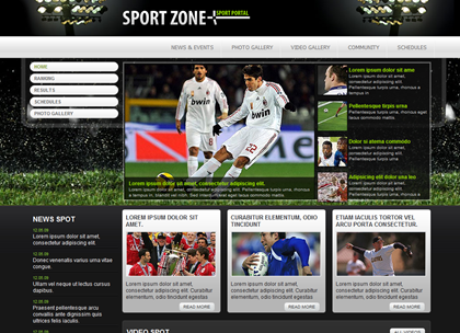 Free CSS Web Template - Sport Portal