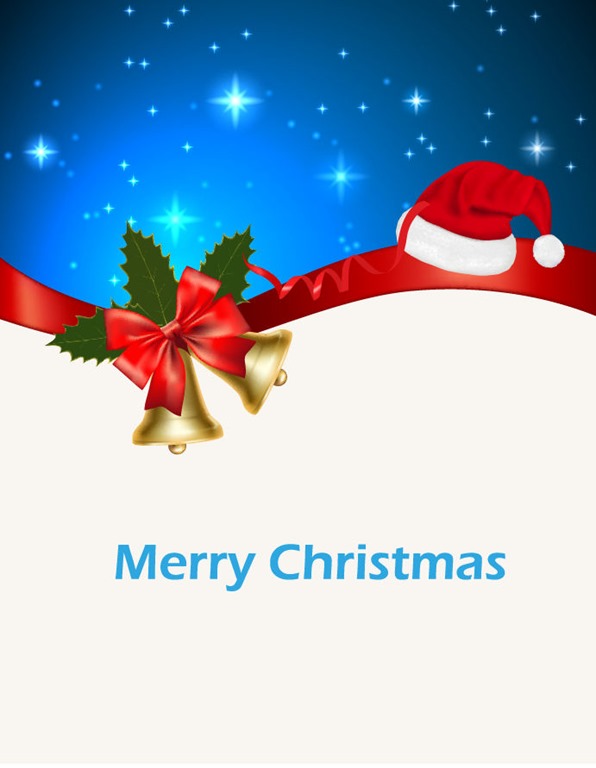 Christmas and New Year Vector Greeting Card