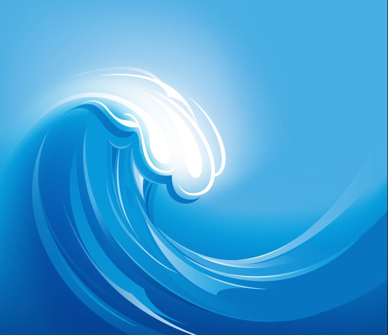Sea Wave Vector Illustration