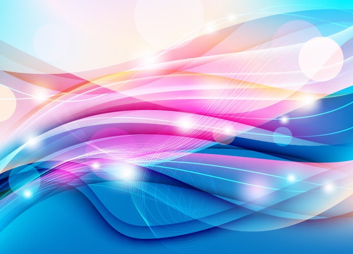 Colorful Wave on Light Background Vector Graphic