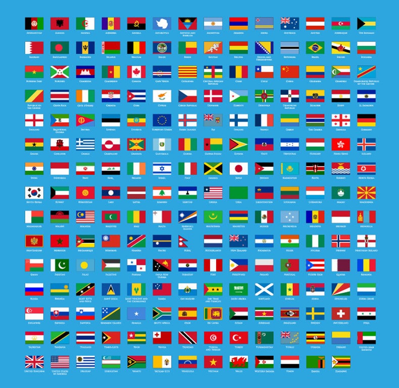 Vector Set of Flags of World