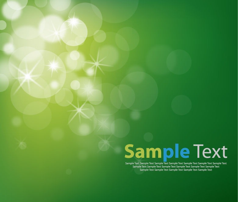 Vector Abstract Background Green And Fresh Bokeh