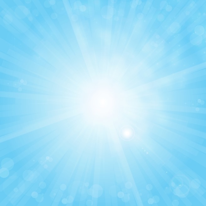 Blue Sunshine Bokeh Background Vector Illustration