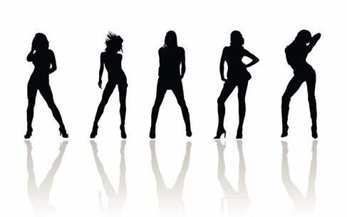 Vector Beauty Woman Silhouettes