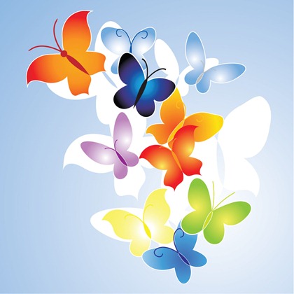 Free colorful Butterfly Vector Illustration