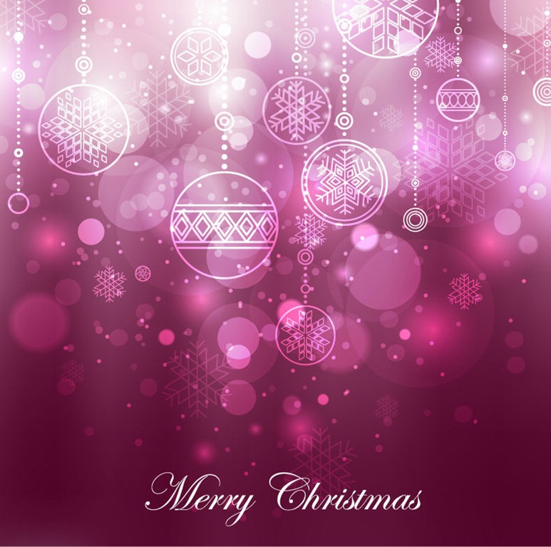 Purple Christmas Decoration Background