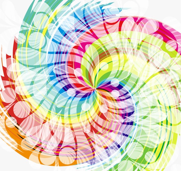 Abstract Colorful Swirl Design Vector Background