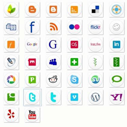 38 Web2.0/Social Site Logo Icon